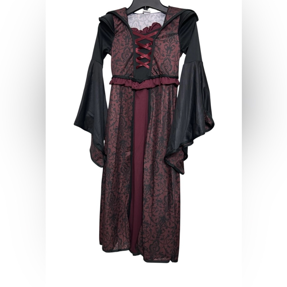 Vintage Victorian Vampire Halloween Costume Girls size small Dress whimsygoth - Picture 2 of 8